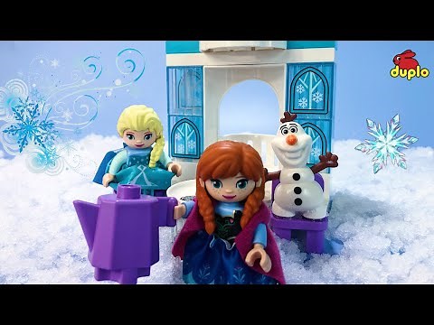 Lego Duplo Frozen ice castle. Review, instructions and play with Elsa, Anna and Olaf