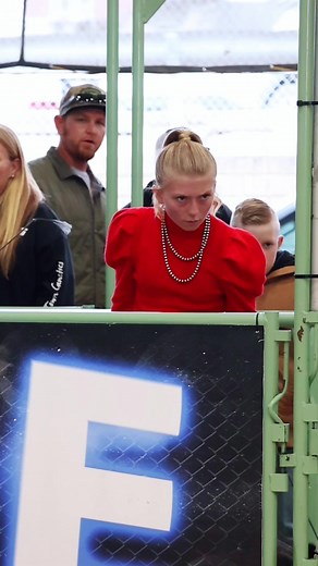 Karis being very demure 😆 while showing pigs this year! #showpigs #demure #pigs