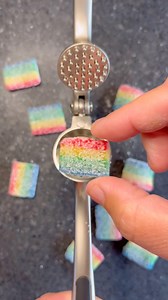 ASMR Sour Rainbow Candy vs Garlic Press | Asmr Crush HQ