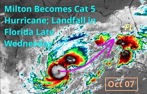 🌀 Monday video update on Hurricane #Milton, now at Category 5 intensity and expected to bring major impacts to the #Florida Peninsula beginning Wednesday. 🌀 Please know your coastal flooding evacuation zone and leave if you are at risk. Storm surge flooding is likely to extend along a long section of Florida coastline regardless of the exact track of the eye. | Tropical Tidbits