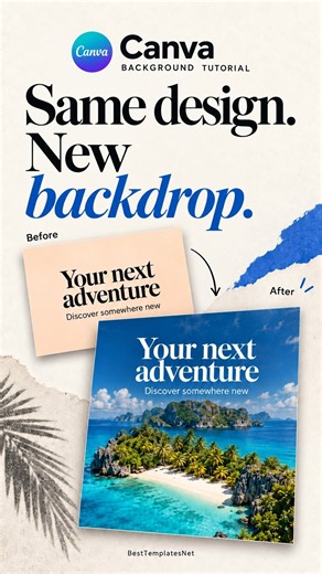 How to Change Background Images & Colors in Canva | Step-by-Step Tutorial #Short