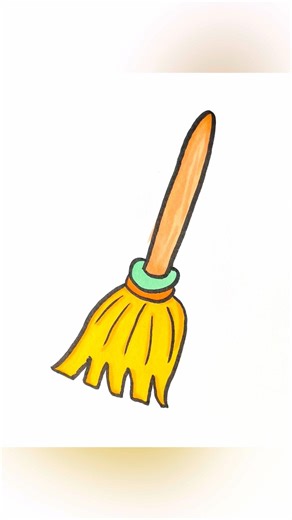 How to draw a broom | easy drawing for kids #stepbystep #simple #artforkids #kidsvideo #diy #kidstv