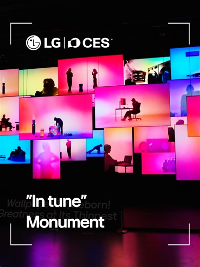 Step into the future of display innovation ✨ At CES 2026, 38 LG OLED evo AI W6 True Wireless TVs move as one—creating an immersive monument that brings LG’s vision of “Innovation in tune with you” to life. Experience how Affectionate Intelligence harmonizes visuals, space, and interaction into a seamless whole. 🖼️🚀 #LGCES2026 #LifesGood #InTuneMonument #InnovationInTuneWithYou #CES2026