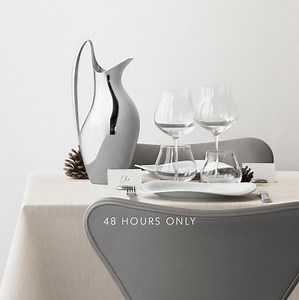 Save 20% on full-priced home, dining & bar pieces for your home at Georg Jensen today. Bring a touch of Scandinavian elegance into your home and save for 48 hours only, plus receive free shipping with orders over $150. *Exclusions apply, gift packs and sale items. | Georg Jensen