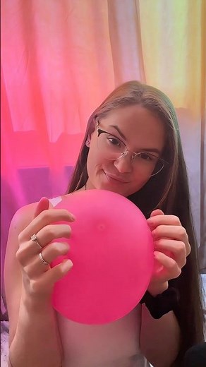 Squeezing Mini Pink Balloon #asmr #balloon #squeezie #youtubepartnerprogram