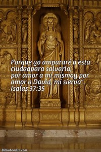 Explicación Isaías 37:35. 'Porque yo ampararé a esta ciudadpara salvarla, por amor a mí mismoy por amor a David, mi siervo".' - BibliaBendita