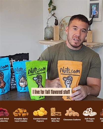 It’s fall snack season! Grab crunchy, cozy, and totally craveable fall flavors — roasted nuts, trail mixes, and pumpkin everything 🎃 | Nuts.com