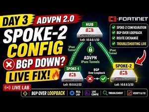FortiGate Hub and Spoke ADVPN | Spoke 2 Configuration, BGP Issues Fix & Loopback Testing