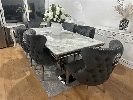 Luxury Marble Top Dining Set – Modern & Elegant Design ✨ Description: Upgrade your dining space with this stunning Marble Top Dining Set – the perfect combination of luxury and comfort. ✔️ Premium Quality Marble Top ✔️ Strong & Durable Base ✔️ Comfortable Cushioned Chairs ✔️ Modern & Stylish Design ✔️ Available in Different Colours ✔️ FREE Home Delivery Available ✔️ Cash on Delivery Option Perfect for family dinners, guests & modern interiors. Limited stock available – Inbox now for price & deta
