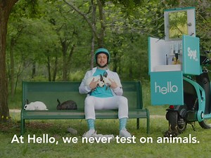 hello products are vegan and cruelty-free! we never test on animals, because we really give a spit. | hello products