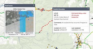 ODOT crews clear avalanche that blocked westbound lanes of Highway 20 west of Santiam Pass