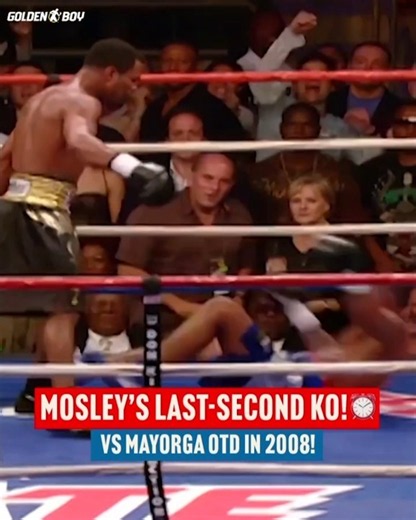 LAST-SECOND KO 😮 OTD in 2008 Shane Mosley KO'd Ricardo Mayorga with one sec to go on the clock 🔔