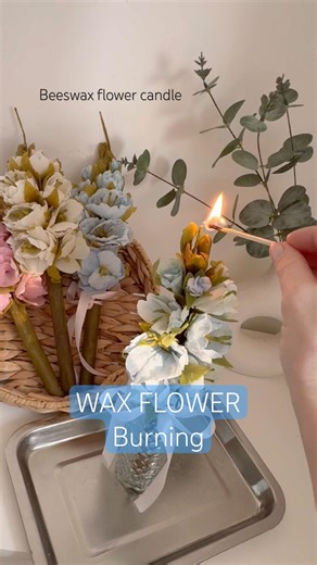 Most Satisfying Flower Candle ASMR | No Music #burningflower #burningcandle #short