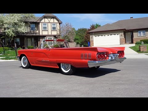 1960 Ford Thunderbird T Bird Convertible 430 CI Engine in Red & Ride My Car Story with Lou Costabile