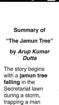 The Jamun Tree Summary