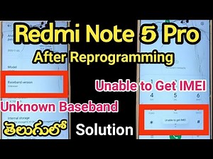 REDMI NOTE 5 PRO AFTER REPROGRAMMING || UNKNOWN BASEBAND || UNABLE TO GET IMEI || SOLUTION ||