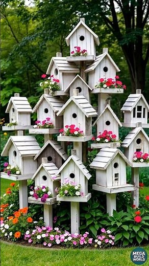 HOW I MADE THIS BIRDHOUSE 🐦 #shorts #diy #ytshorts #garden
