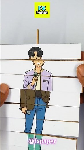 KPOP SAJA BOYS FLIP CHALLENGE 😱 Cardboard Game yang Bikin Ketagihan! #kpopdemonhunter #fxpaper