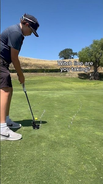 Great Great Putting Drill to Show Different LinesBased on Speed Putting #golf #trending #fyp #viral