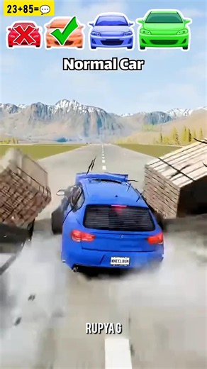 Small & Big Car vs Double Trailer Roadblock Challenge | Rupya G