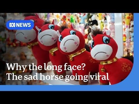 Year of the sad horse: Factory mistake creates viral toy in China | The World | ABC NEWS