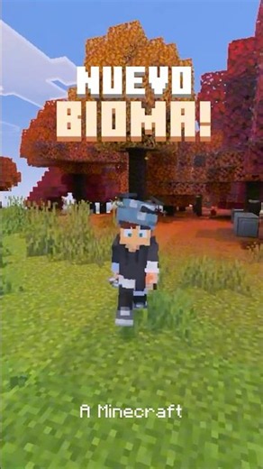🍂Bioma de Otoño a Minecraft!! 🫨y Nueva Estructura!! #shorts #minecraft #mimecraftbedrock