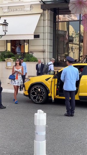 Stunning Lady Exits Hotel de Paris in Monaco