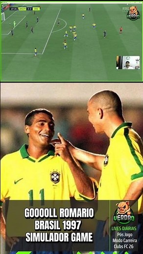 Romário's Goal | BRAZIL 1997 | SIMULATOR GAME #brazil #football #goals #games