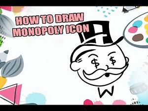 HOW TO DRAW MONOPOLY MAN | MONOPOLY LOGO DRAWING | EASY DRAWING TUTORIAL STEP BY STEP