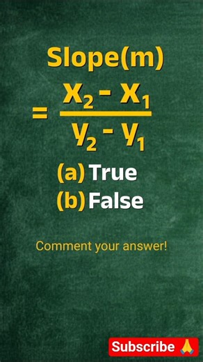 Math Quiz: Is this Slope Formula Correct? #maths #iqtest #puzzle #quiz #riddles #shorts #logic #fyp