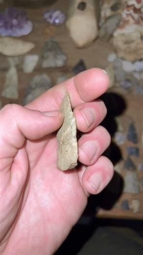 Half a Blade found today. #arrowheadhunting #archaeology #ancientamerica #stoneage #paleo #archaic