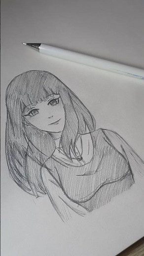 H = Hinata. Drawing anime characters in Alphabetical order! #animesketch #narutoshippuden