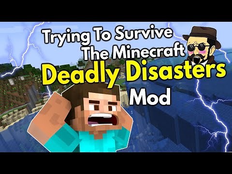 Trying To Survive The Hardest Mod In Minecraft - Tsunamis/Hurricanes/Pain