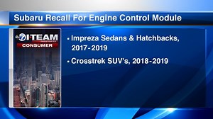 Subaru announces recalls for Foresters, Crosstreks and Imprezas