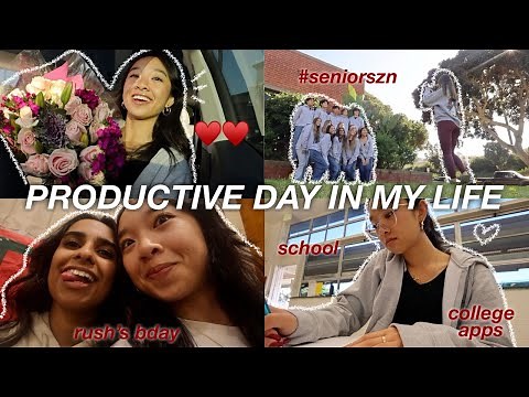 PRODUCTIVE DAY IN MY LIFE: school, college apps, + more | Vlogmas Day 13