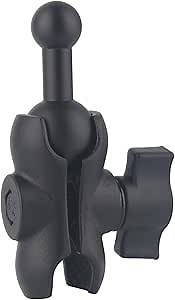 1 inch to 17mm Ball Adapter for RAM Mounts B Size Double Socket Arm, Compatible with Garmin GPS Bracket, 25mm Female Socket to 17mm Male Ball (2.4" Short Arm)