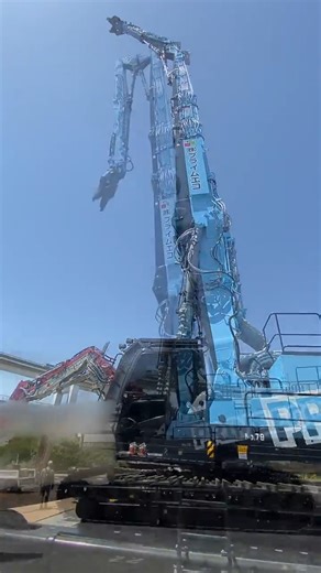 日立建機 巨大重機 ZAXIS1800K-3 40m超ロング試運転！ #ショート #納品 #重機 #日立建機 #ZAXIS1800K3 #解体機 #shorts