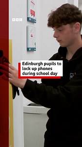 Pupils in Portobello High School and Queensferry High School in Edinburgh will have to keep their mobiles in lockable pouches during the day under a new phone-free policy. See more: https://bbc.in/4m3GQr5 | BBC Scotland News
