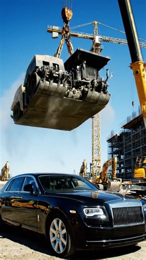 Unbelievable! Rolls-Royce Ghost CRUSHED by Heavy Equipment! 🤯