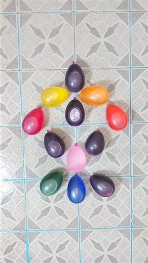 ASMR Beautiful Rainbow Splash 🌈 Relaxing ASMR Water Balloon Orbeez Popping The Cross XYZ❤️🥎🏀🏐