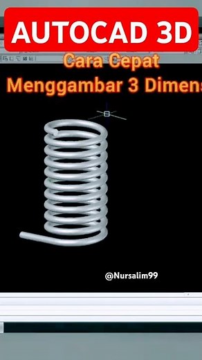 Autocad 3D | Trik Mudah Membuat Spring/Per