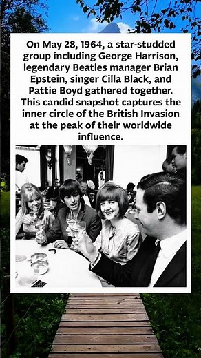 George Harrison, Brian Epstein, & Cilla Black (1964) 📸