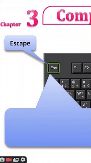esc escape button in computer 💻 keyboard #keyboard_shortcuts #keyboards #keyboard_shortcuts