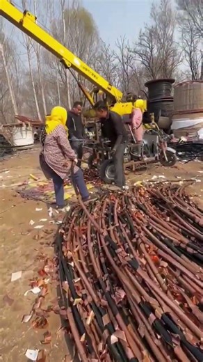 Copper Recycling from Damaged Wires – Efficient Industrial Recovery Process #CopperRecycling