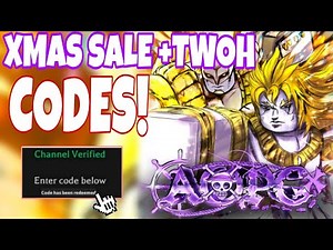 ⚠️CHRISTMAS SALE + TWOH⚠️UPDATE CODES FOR AOPG IN ROBLOX 2025 - ROBLOX AOPG CODES 2025
