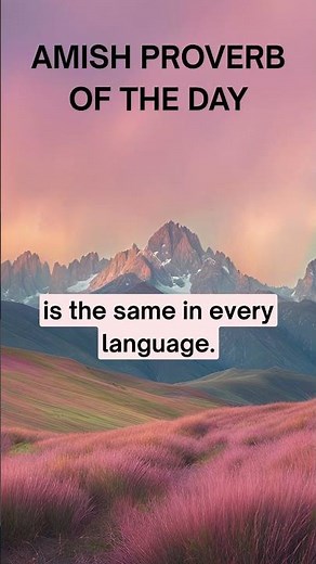 ✨ Daily wisdom, straight from Amish proverbs.