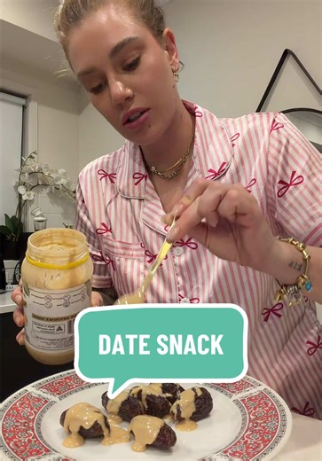 Delicious Medjool Dates with Sesame Tahini Snack