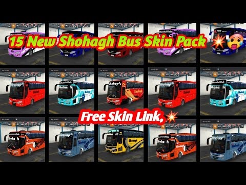 15 New Shohagh Bus Skin Pack🔥.Skin for bussid 1st bus