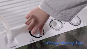 Portable 2-in-1 Twin Tub Washing Machine, 22Lbs Washer 10Lbs Spinner with Drain Pump, Semi-Automatic Compact Washer Dryer Combo for Apartment, Dorm, RV, Camping, Laundry Washer with Dual Motor