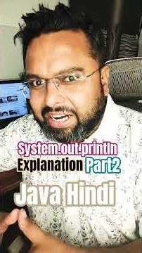 Explanation of System out println part2 in java in hindi #javainterviewquestion #java #javainhindi